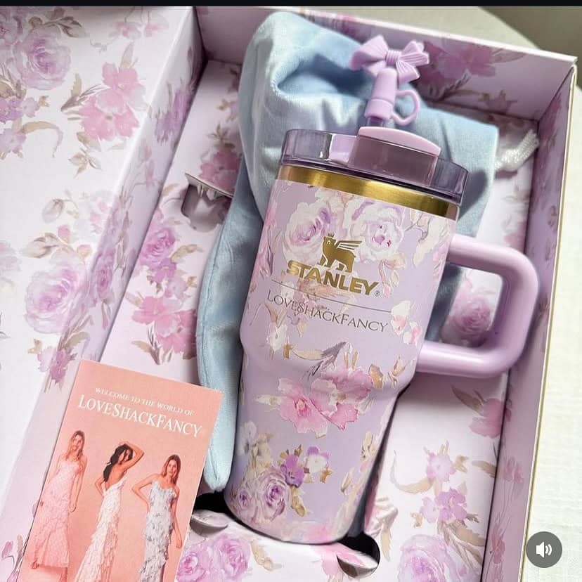 Термокружка Stanley Love Shack Fancy , 20 oz / Бантик голубой 2
