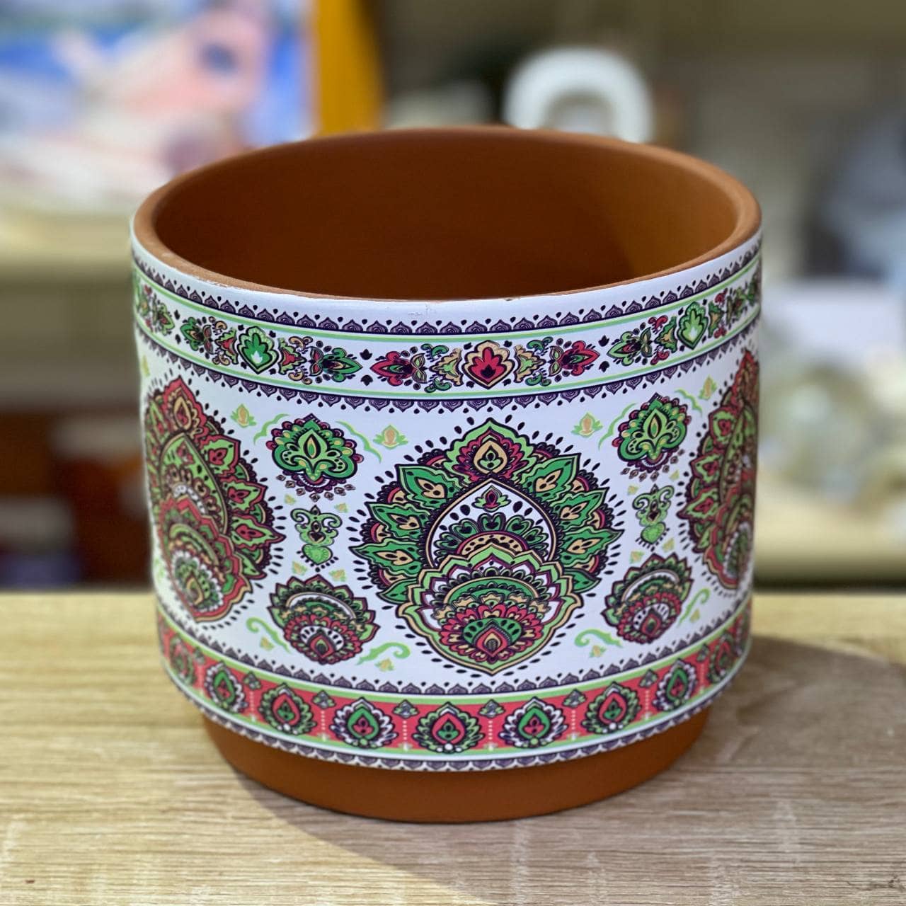 Горшок декоративный, керамический / Птички 3