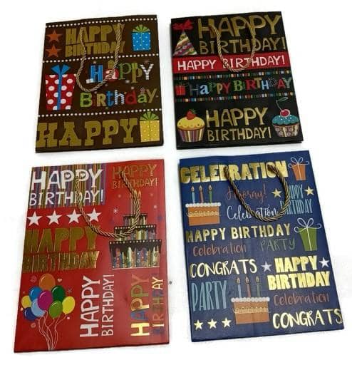 Пакет подарочный Happy birthday 1