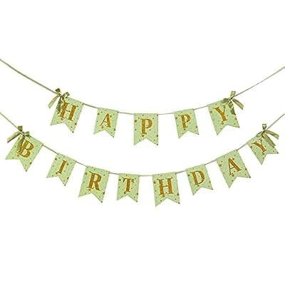 Флажки HAPPY BIRTHDAY / с бантиком