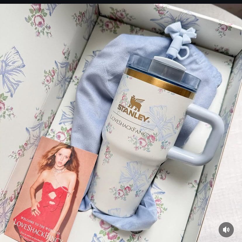 Термокружка Stanley Love Shack Fancy , 20 oz / Бантик голубой